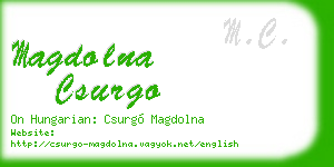 magdolna csurgo business card