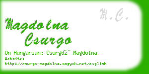 magdolna csurgo business card